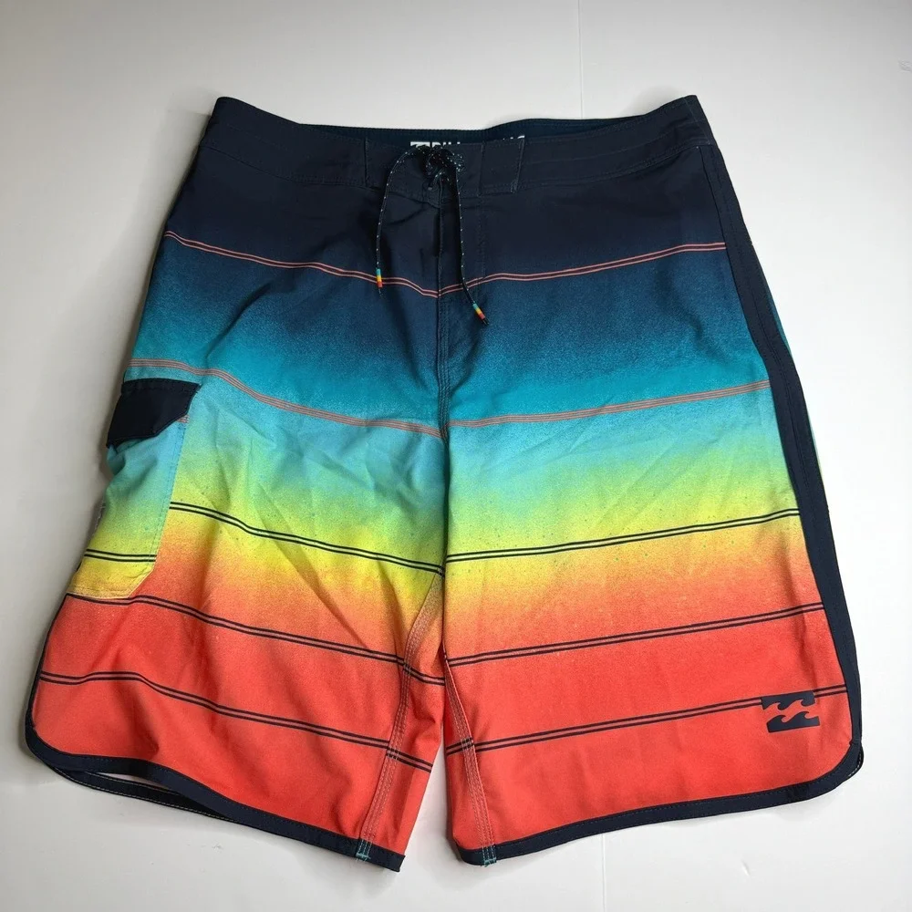 Billabong 73 Stripe Platinum X Stretch Boardshort‎ Size 29 LIKE NEW!